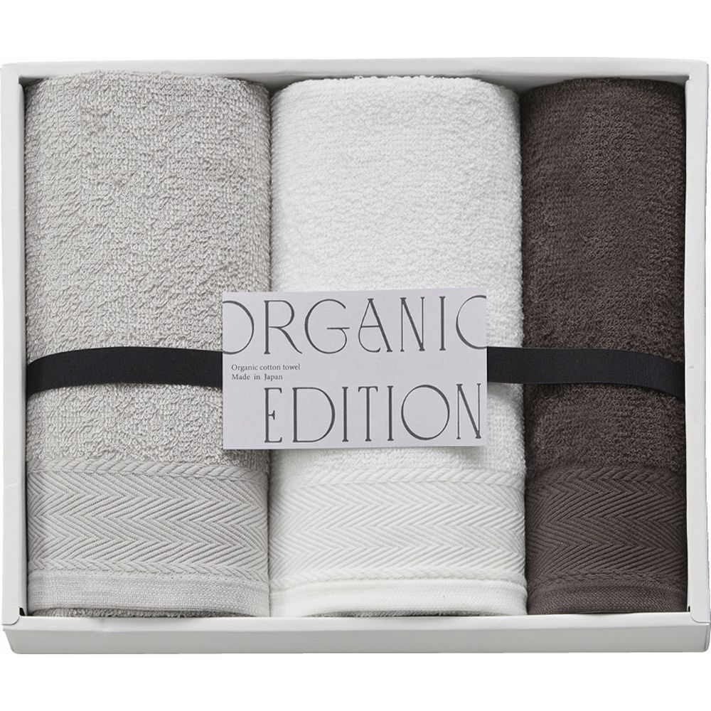 お返し 内祝い ギフト タオル オーガニックエディション オーガニックコットン使用国産フェイスタオル2P＆ウォッシュタオルOE1025 新築 お礼 引越し 志 仏事 送料無料