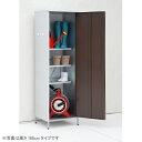 【事業所・支店止め限定】ガルバ製物置 スリム 約幅52.5×奥行48×高さ168cm マグネットフック2個付き 可動棚 縦型 片開き 右開き左開き組立時選べる ...