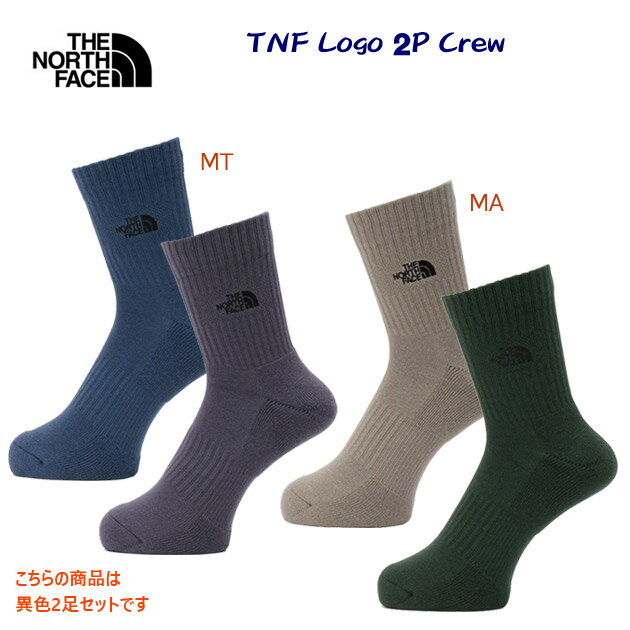 THE NORTH FACE ザ・ノース・フェイス ソックス 靴下 TNFロゴ2Pクルー(ユニセックス) NN82310