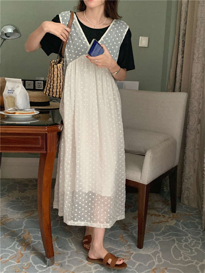 ジャンパースカート レディース 深Vネック 透け感 刺繡 ワンピース ノースリーブ シアーワンピース 透け感 春 夏 ジャンスカ レース 大人 ノースリーブ 無地 着瘦せ 重ね着 レイヤード きれいめ お洒落 シンプル リゾート 旅行 ビーチ 20代 30代 40代