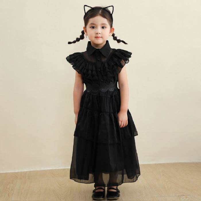 ハロウィン コスプレ 女の子 衣装 魔女 子供 コスプレ 仮装 キッズ ドレス 巫女 コスプレ ハロウィン コスチューム 黒 ブラック ワンピース ウィッチ キッズドレス パーティー 記念 撮影 ハロウィン コスチューム クリスマス