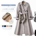 500円OFFクーポン利用で最安4380円 トレンチコート レディース ロング 春 秋 通勤 カジュアル コート ロングジャケット 羽織り ロング丈 スプリング...