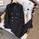 パンツスーツ セットアップ レディース 2点セット スーツ ジャケット ワイドパンツ 春 秋 ビジネススーツ テーラードジャケット 着痩せ シンプル カジュアル 女性らしい きれいめ お洒落 ビジネス オフィス フォーマル 通勤 OL 入学式 入園式 卒業式 卒園式
