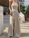 オールインワン レディース サロペット パンツ ワイドパンツ バックジャン 春 夏 秋 ゆったり 体型カバー 女性 お呼ばれ 可愛い ワイドシルエット 大きいサイズ シンプル おしゃれ ゆったり カジュアル ナチュラル 着痩せ 薄手 リゾート ママコーデ