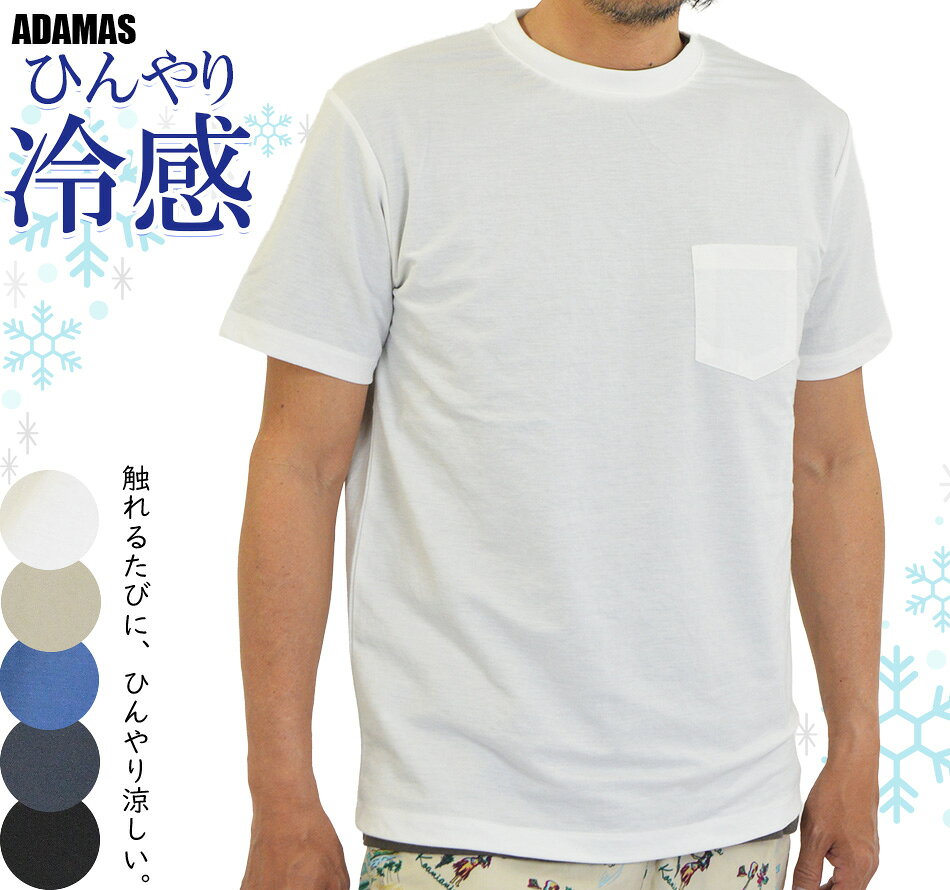 胸ポケ Tシャツ 半袖 メンズ 接触冷感 スタンダード 胸ポケット付き Tシャツ 半袖Tシャツ 涼しい 白 黒 春 夏 秋 ゴルフ ゴルフシャツ ゴルフウェア カットソー ひんやり 冷たい 冷感 シンプル 無地 スポーツ アウトドア レーヨン ナイロン クールビズ 薄手 父の日 ギフト
