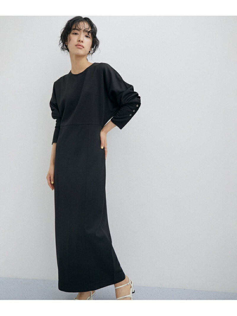 【SALE／60%OFF】グロスジャージワンピース ADAM ET ROPE' FEMME アダムエロペ ワンピース・ドレス ワンピース ブラック グレー グリーン【RBA_E】【送料無料】[Rakuten Fashion]のサムネイル
