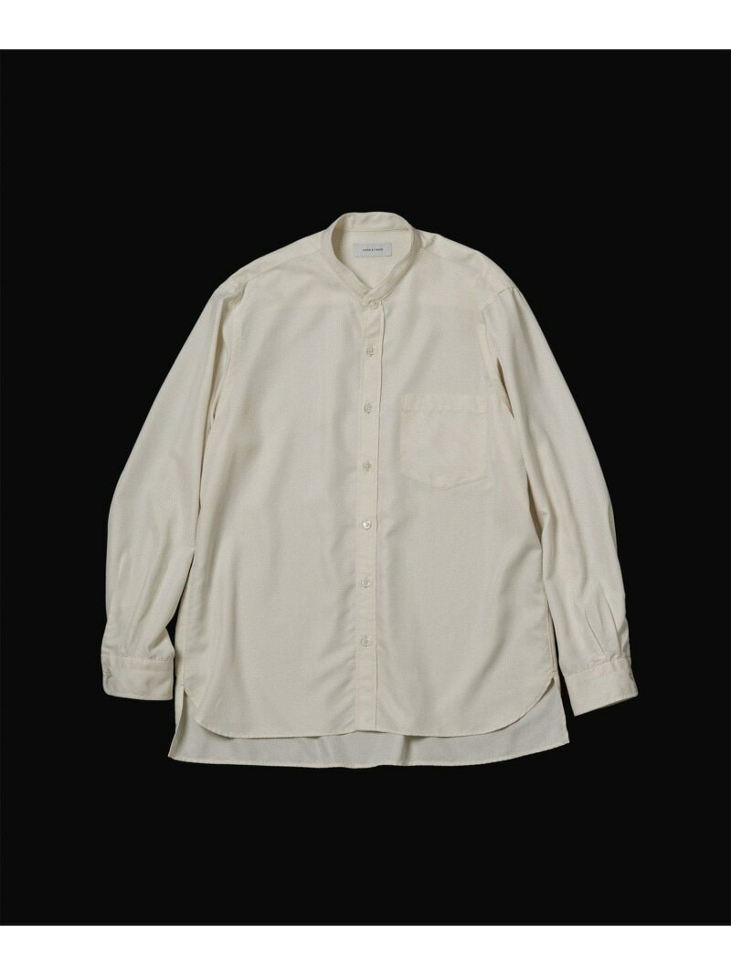 スエードタッチ レーヨン バンドカラーシャツ ADAM ET ROPE' HOMME アダムエロペ トップス シャツ・ブ..