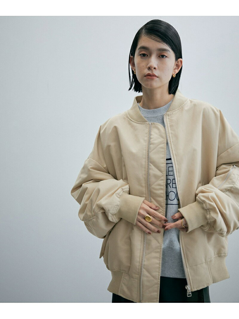 【SALE／30%OFF】【PROVOKE for ADAM ET ROPE'】別注 BIG MA-1 ADAM ET ROPE' FEMME アダムエロペ ジャケット・アウター ブルゾン・ジャンパー ベージュ ネイビー【RBA_E】【送料無料】[Rakuten Fashion]のサムネイル