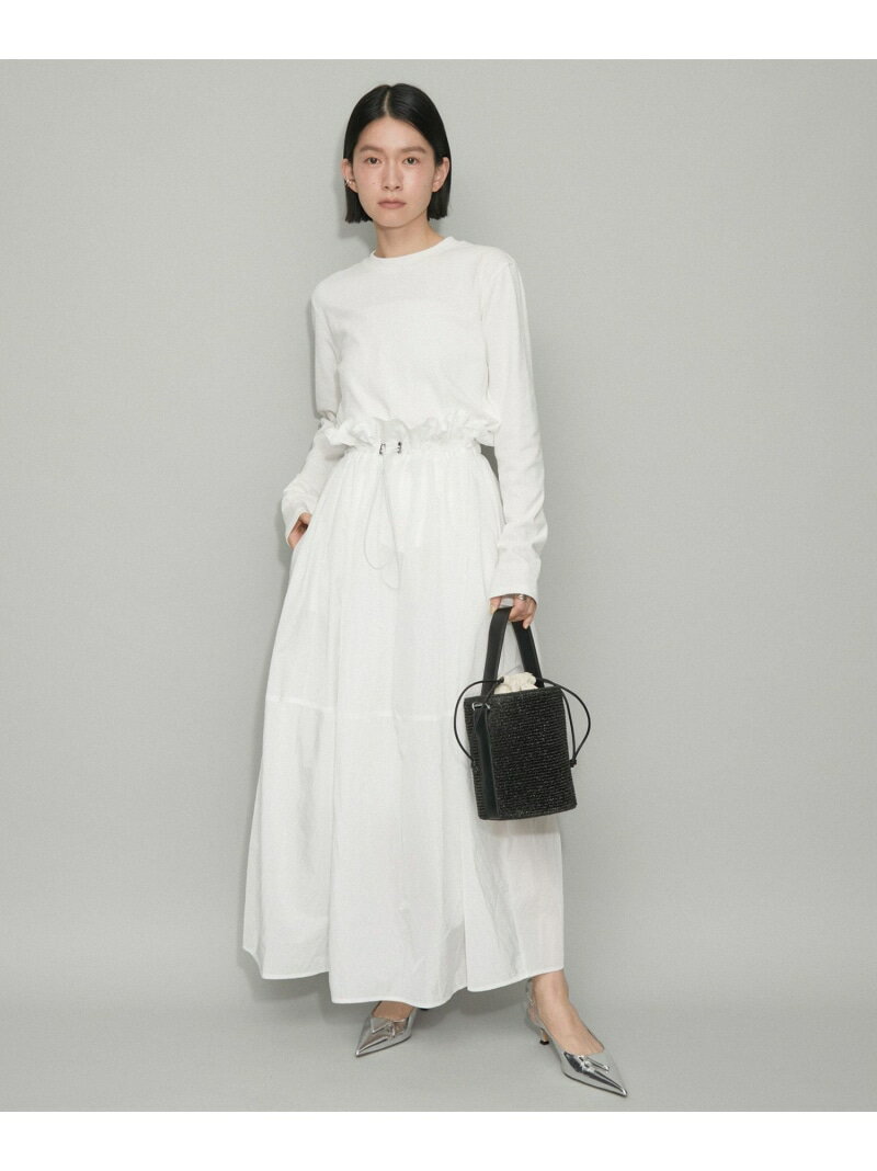 ドロストロンTドッキングワンピース ADAM ET ROPE' FEMME アダムエロペ ワンピース・ドレス ワンピース ホワイト ブラック【送料無料】[Rakuten Fashion]のサムネイル