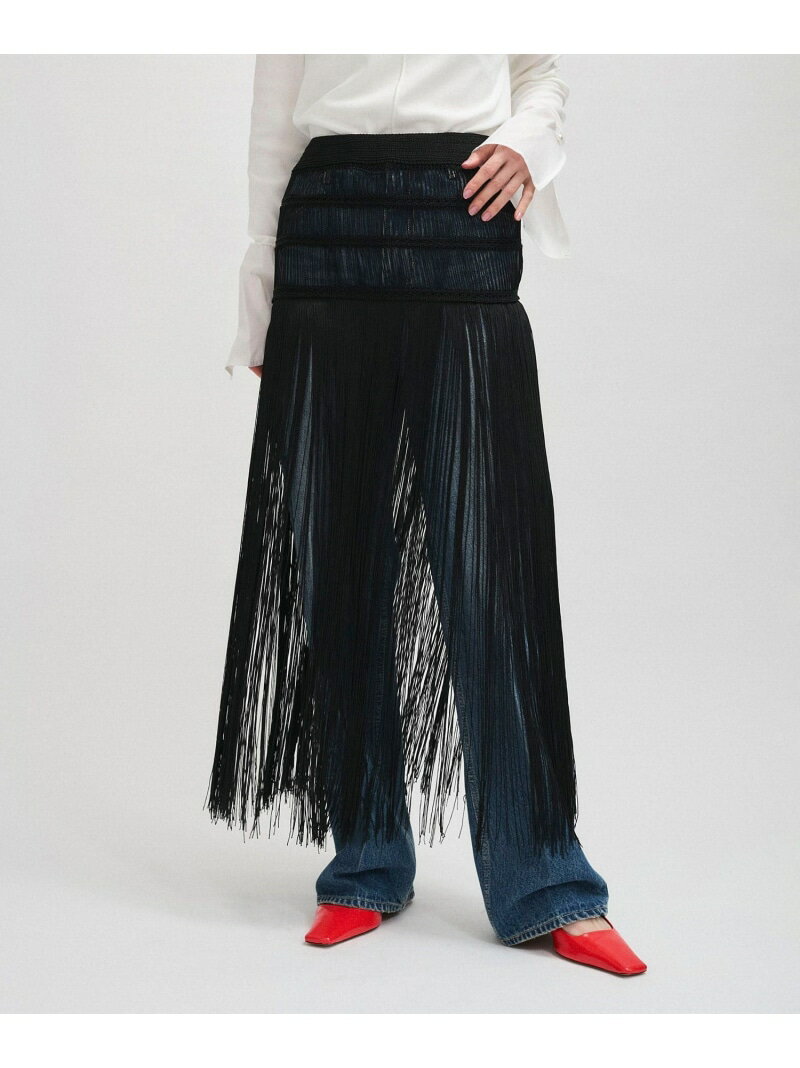 【SALE／50%OFF】フリンジニットスカート ADAM ET ROPE' FEMME アダムエロペ スカート その他のスカート ブラック【RBA_E】【送料無料】[Rakuten Fashion]のサムネイル