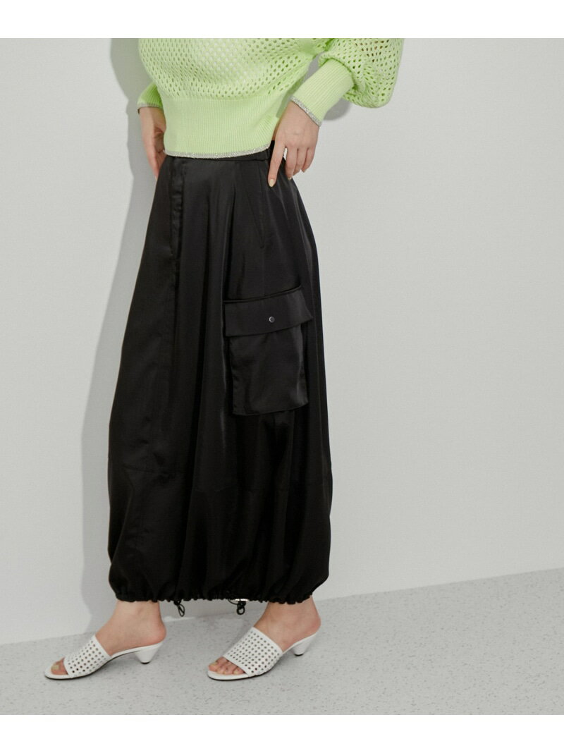 【SALE／60%OFF】【サステナブル】サテンバルーンカーゴスカート ADAM ET ROPE' 