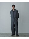 【WEB限定】リネンミックス オールインワン / ユニセックス ADAM ET ROPE' HOMME アダムエロペ オールインワン・オーバーオール オールイン...