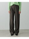 【EMOELLE】ベルテッドスラックス ADAM ET ROPE' FEMME アダムエロペ パンツ スラックス・ドレスパンツ ブラウン グレー【先行予約】*【...