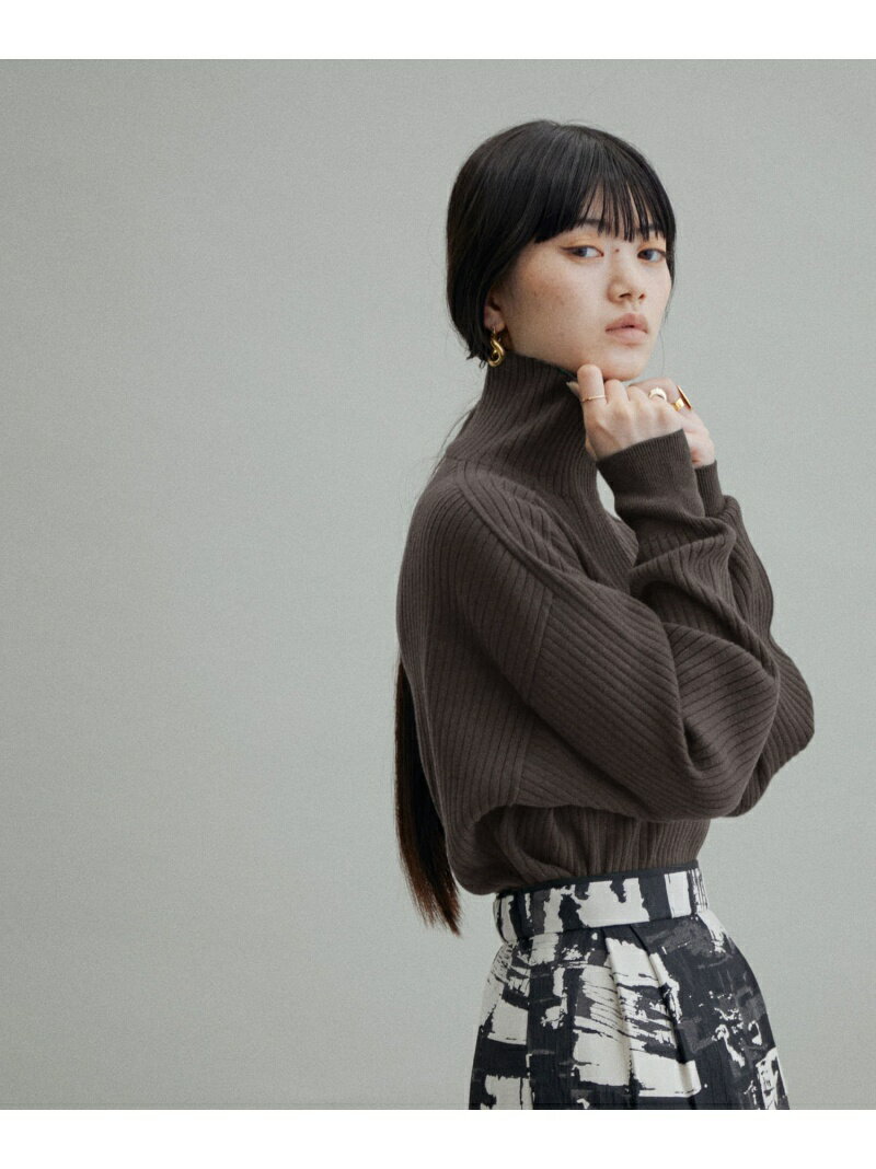 【WEB・一部実店舗限定】WOOL混リブタートル ADAM ET ROPE' FEMME アダムエロ