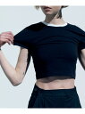 WOMENTRIBLEND CROPPED T-SHIRTS 2P (TRIM) BIOTOP アダムエロペ トップス カットソー・Tシャツ ホワイト