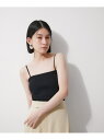 【SALE/50%OFF】カップ付きリブニットキャミソール ADAM ET ROPE' FEMME アダムエロペ トップス キャミソール ブルー ブラック【RB...