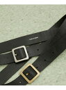 【サステナブル】・【定番人気】スクエアバックルワイドベルト ADAM ET ROPE' FEMME アダムエロペ ファッション雑貨 ベルト シルバー ゴールド【...