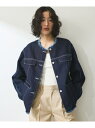 【WEB限定】デニムフリンジブルゾン ADAM ET ROPE' FEMME アダムエロペ ジャケット・アウター ブルゾン・ジャンパー ブルー【送料無料】[Ra...