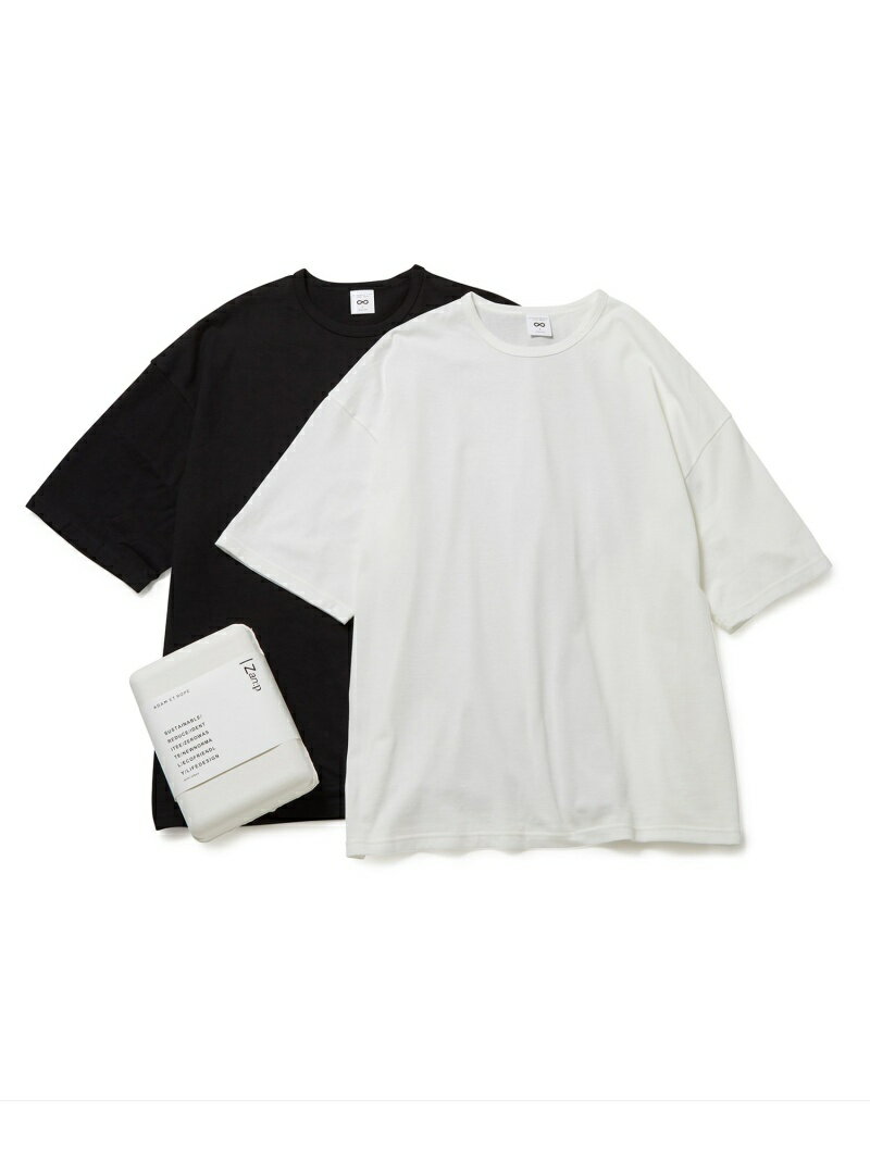 【SALE／40%OFF】【armi/アーミィ 別注】残布 パックTee/2枚入り ADAM ET ROPE HOMME アダムエロペ トップス カットソー・Tシャツ ブラック ホワイト【RBA_E】【送料無料】[Rakuten Fashion]