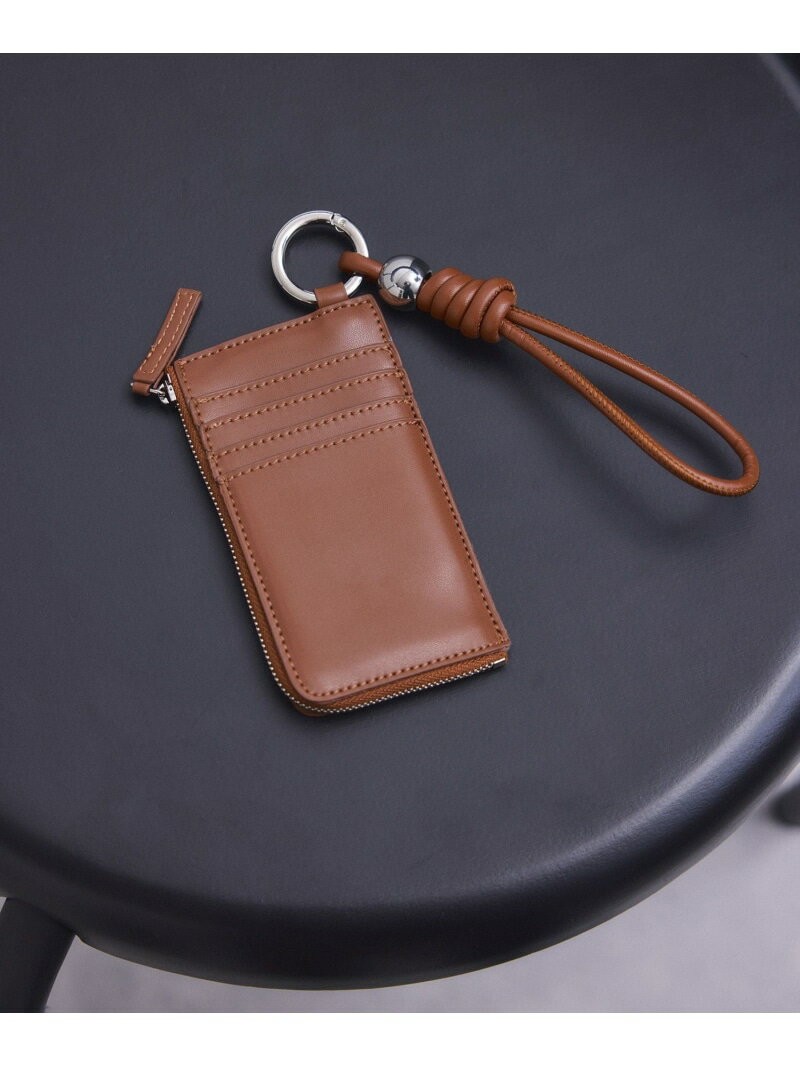 【WEB限定】カードケース付きチャームストラップ ADAM ET ROPE' FEMME アダムエロペ 財布・ポーチ・ケース 名刺入れ・カードケース シルバー レッド ブラック ブラウン【送料無料】[Rakuten Fashion]