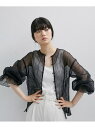 アダムエロペ 服 レディース 【SALE／40%OFF】【サステナブル】2WAYシュリンクブラウス ADAM ET ROPE' FEMME アダムエロペ トップス シャツ・ブラウス ブラック ベージュ【RBA_E】【送料無料】[Rakuten Fashion]