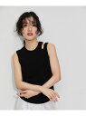 【接触冷感・洗える】カップ付きアシンメトリーカッティングタンク ADAM ET ROPE' FEMME アダムエロペ トップス ノースリーブ・タンクトップ ブラ...