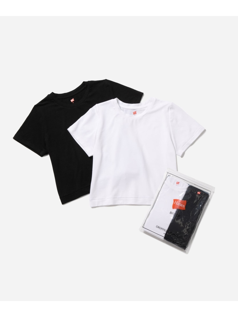 【HANES for BIOTOP】EX CROPPED T BIOTOP アダムエロペ トップス カットソー・Tシャツ ホワイト【送料無料】[Rakuten Fashion]