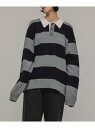 【SALE／50%OFF】[TOPS]RUGBY KNIT POLO SHIRTS UNISEX M TO R アダムエロペ トップス ニット グレー イエロー【RBA_E】【送料無料】[Rakuten Fashion]