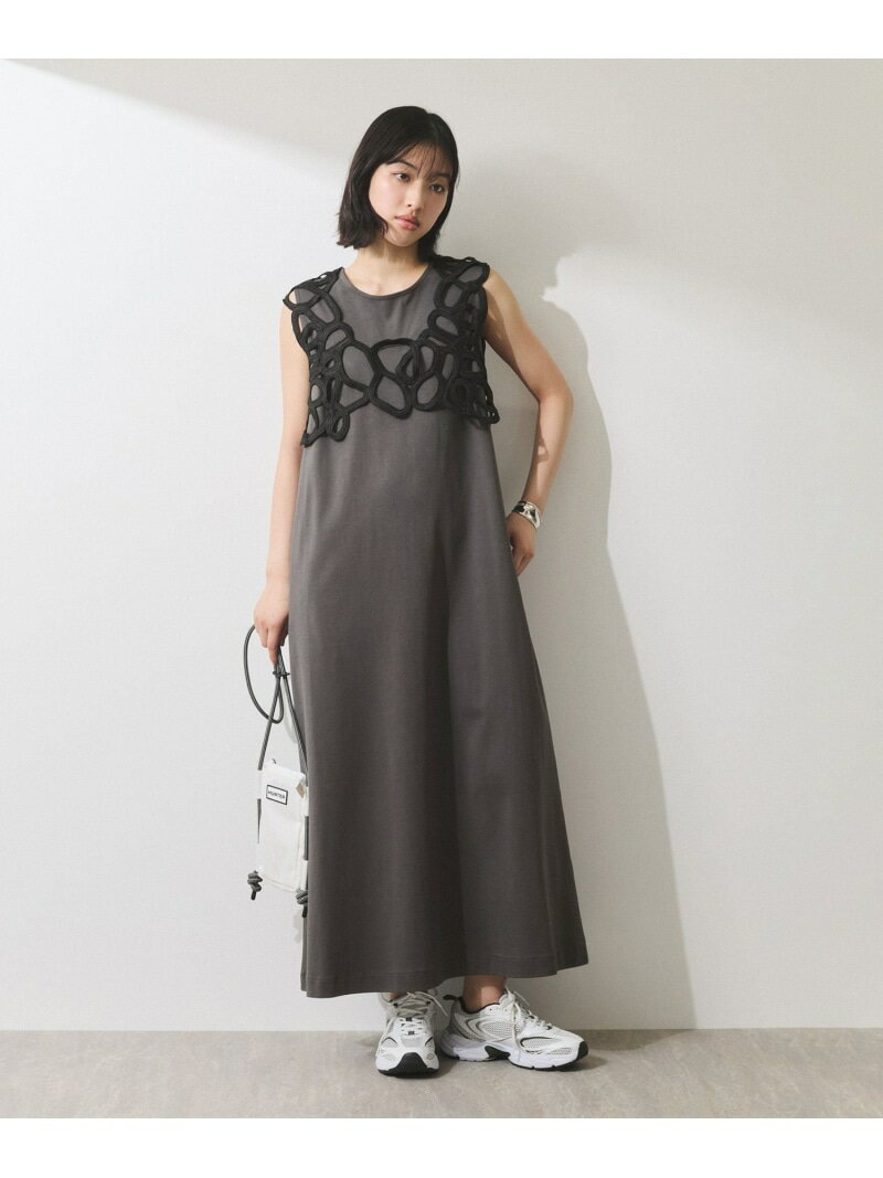 【SALE／30%OFF】【WEB限定】・【オケージョン】アートベストマルチWAYワンピース ADAM ET ROPE' FEMME アダムエロペ ワンピース・ドレス ワンピース グレー ブラック【RBA_E】【送料無料】[Rakuten Fashion]のサムネイル