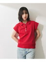【WEB限定】スリーブレスポロトップス ADAM ET ROPE' FEMME アダムエロペ トップス ポロシャツ ホワイト ブラック レッド【送料無料】[Ra...