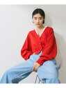 【SALE/40%OFF】【WEB限定】フリルカラーカーディガン ADAM ET ROPE' FEMME アダムエロペ トップス カーディガン ネイビー ブラッ...
