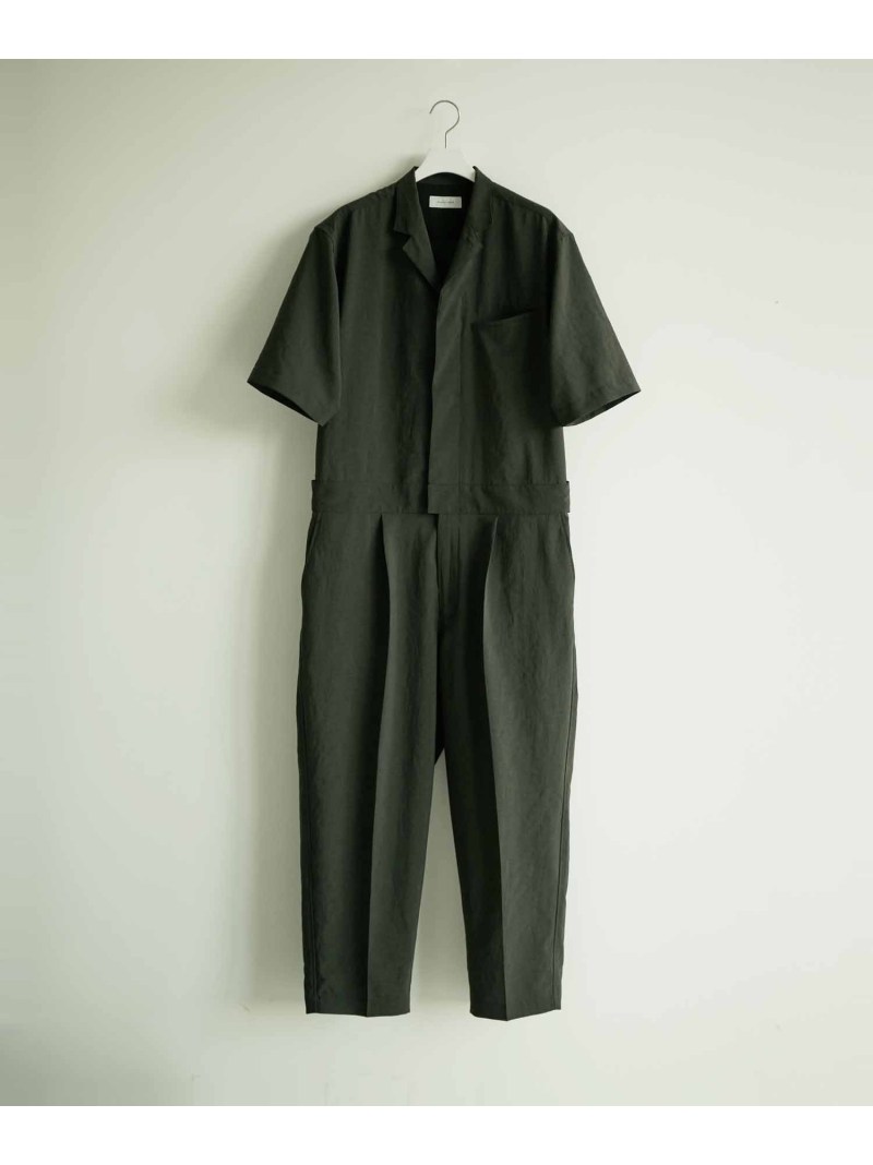 【RIRANCHA】接触冷感 Jump Suits/オールインワン/イージーケア/吸水速乾 ADAM ET ROPE' HOMME アダムエロペ パンツ/ジーンズ サロペット/オールインワン ブラック ブラウン グリーン【送料無料】[Rakuten Fashion]