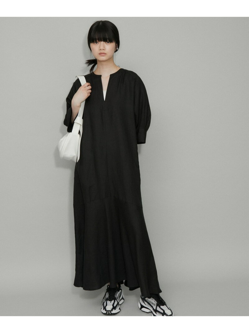 【WEB限定】リネンボリュームスリーブワンピース ADAM ET ROPE' FEMME アダムエロペ ワンピース・ドレス ワンピース ブラック ベージュ ブルー【送料無料】[Rakuten Fashion]のサムネイル