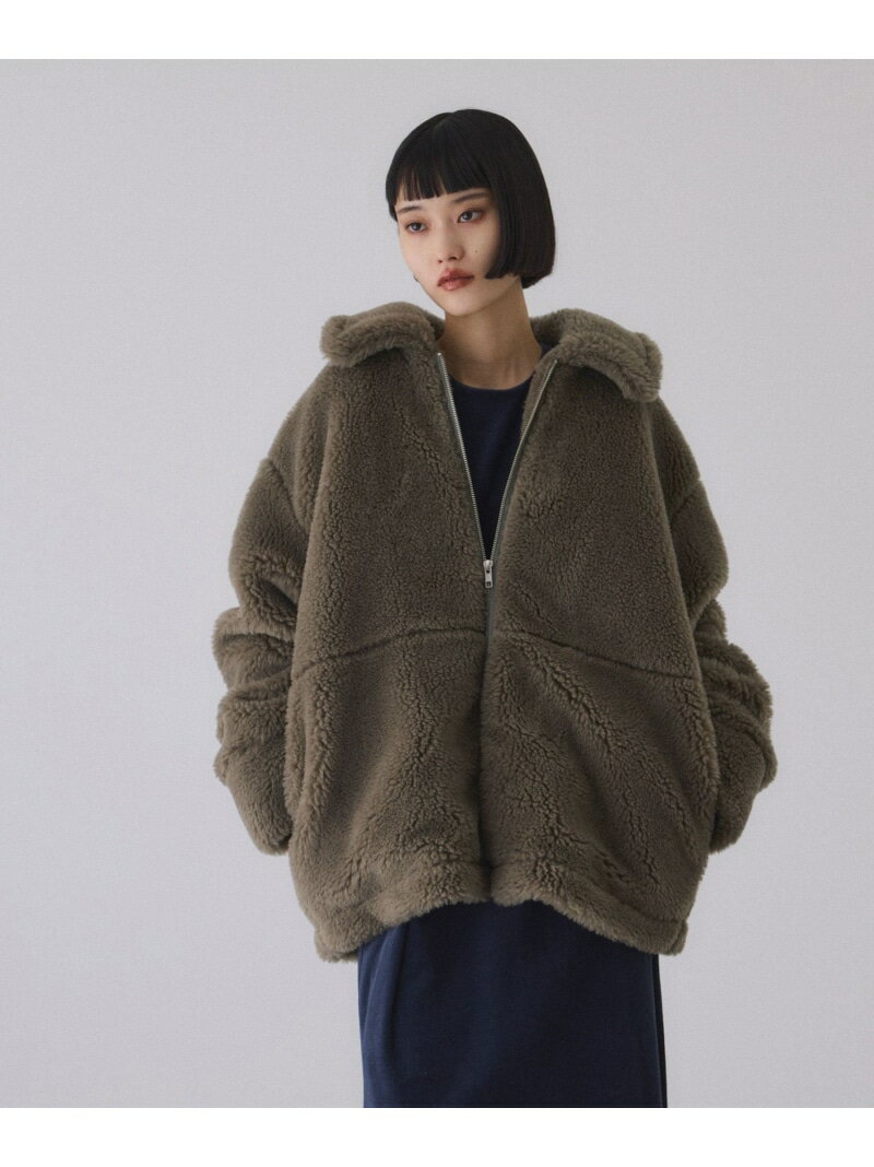 スウィッチングボアブルゾン ADAM ET ROPE' FEMME アダムエロペ ジャケット・アウター ブルゾン・ジャ..