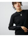 【SALE／40%OFF】ステッチニットロンTEE ADAM ET ROPE' FEMME アダムエロペ トップス ニット ブラック ホワイト ピンク【RBA_E】【送料無料】[Rakuten Fashion]