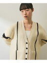 【SALE/50%OFF】【WEB限定】ハシゴニットカーディガン ADAM ET ROPE' FEMME アダムエロペ トップス カーディガン グレー ブラック...