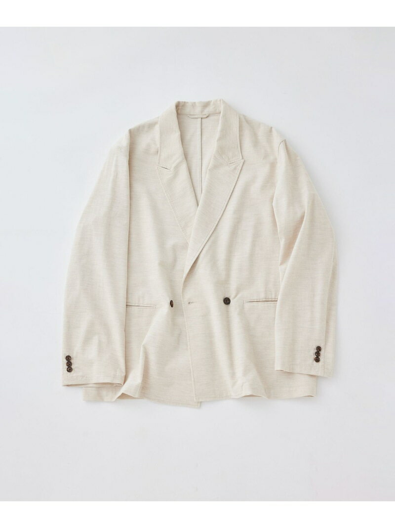 【SALE／60%OFF】シャツコール ダブルブレステッド オーバーサイズ ジャケット / セットアップ対応 / ユニセックス ADAM ET ROPE' HOMME アダムエロペ ジャケット・アウター テーラードジャケット・ブレザー ホワイト ベージュ ネイビ【RBA_E】【送料無料】[Rakuten Fashion]のサムネイル