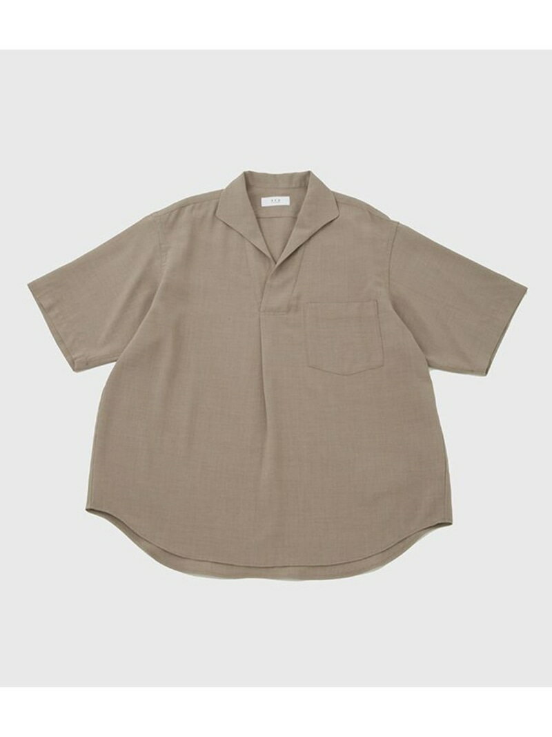 【WEB限定】リネンライク フロントタック スキッパーシャツ / 防シワ / ユニセックス ADAM