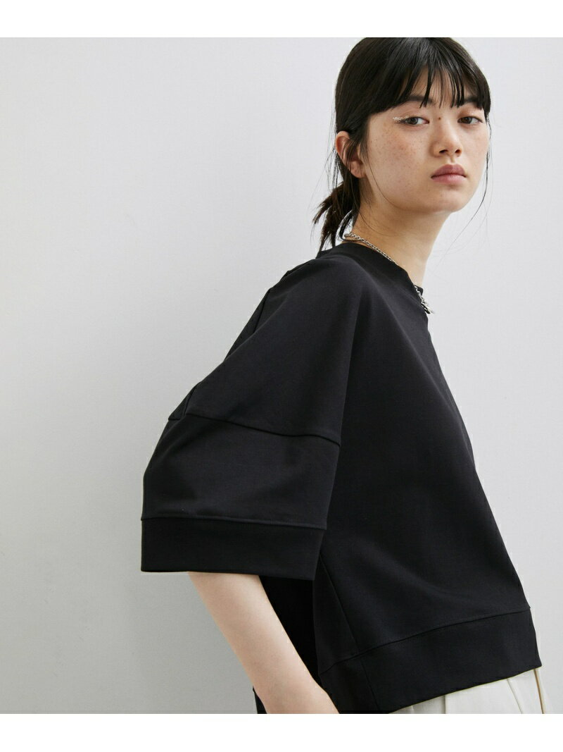 【サステナブル】クロップドTEE ADAM ET ROPE' FEMME アダムエロペ トップス カットソー・Tシャツ ブラック ホワイト グリーン【送料無料】[Rakuten Fashion]のサムネイル