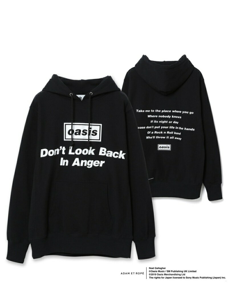 【SALE／30%OFF】【oasis for ADAM ET ROPE'】SONG LYRICS PARKA/UNISEX ADAM ET ROPE' HOMME アダムエロペ トップス パーカー・フーディー ブラック グレー ネイビー ブルー【RBA_E】【送料無料】[Rakuten Fashion]