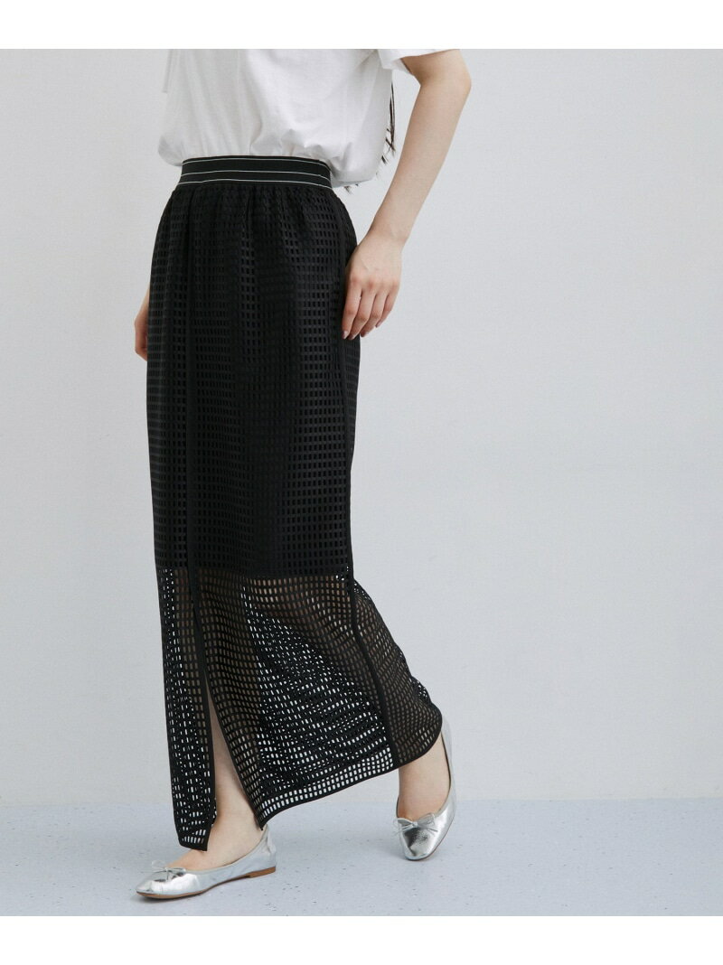 【SALE／60%OFF】【セットアップ対応】メッシュレーススカート ADAM ET ROPE' FEMME アダムエロペ スカート その他のスカート ブラック ホワイト【RBA_E】【送料無料】[Rakuten Fashion]のサムネイル