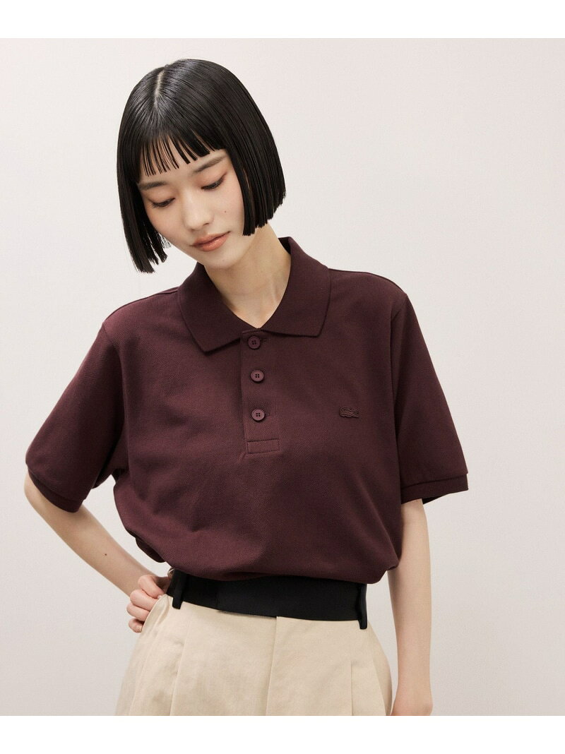 【LACOSTE for ADAM ET ROPE'】別注 Classic Polo ADAM ET ROPE' FEMME アダムエロペ トップス ポロシャツ ブラック ワインレッド ホワイト【送料無料】[Rakuten Fashion]