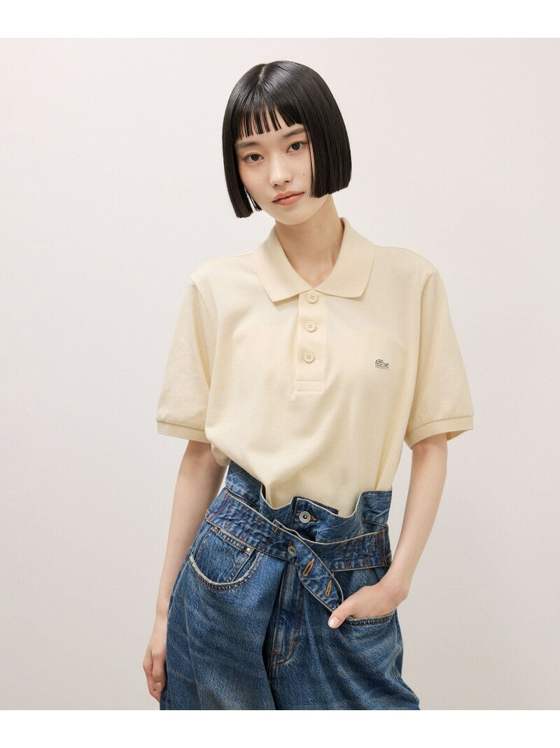 【LACOSTE for ADAM ET ROPE'】別注 Classic Polo ADAM ET ROPE' FEMME アダムエロペ トップス ポロシャツ ブラック ワインレッド ホワイト【先行予約】*【送料無料】[Rakuten Fashion]