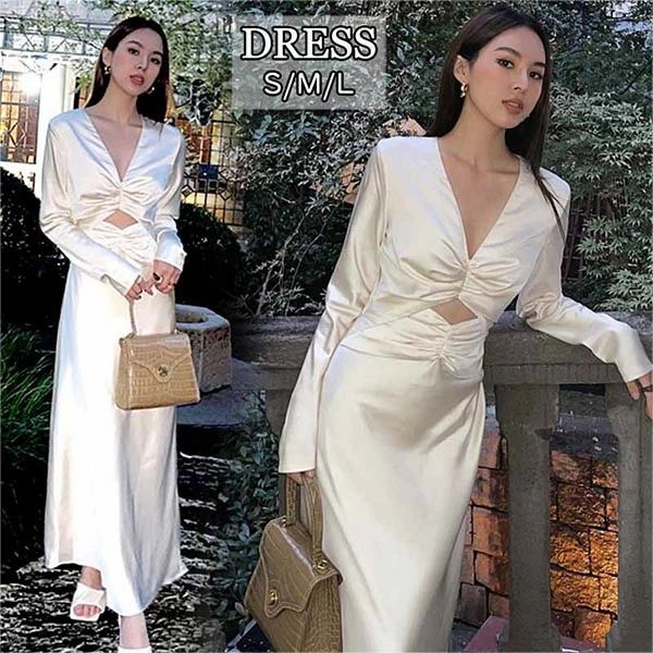 成人 撮影 二次会 演奏会 ピアノ発表会 着?せ 長袖 ロングドレス 白ドレス イブニングドレス 上品 シンプル 発表会 ピアノ 大人