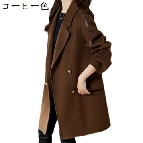 スプリングコート コート 春秋アウター ロングコート 冬 厚手 ポケット付き 暖かい 着痩せ 保温 オフィス