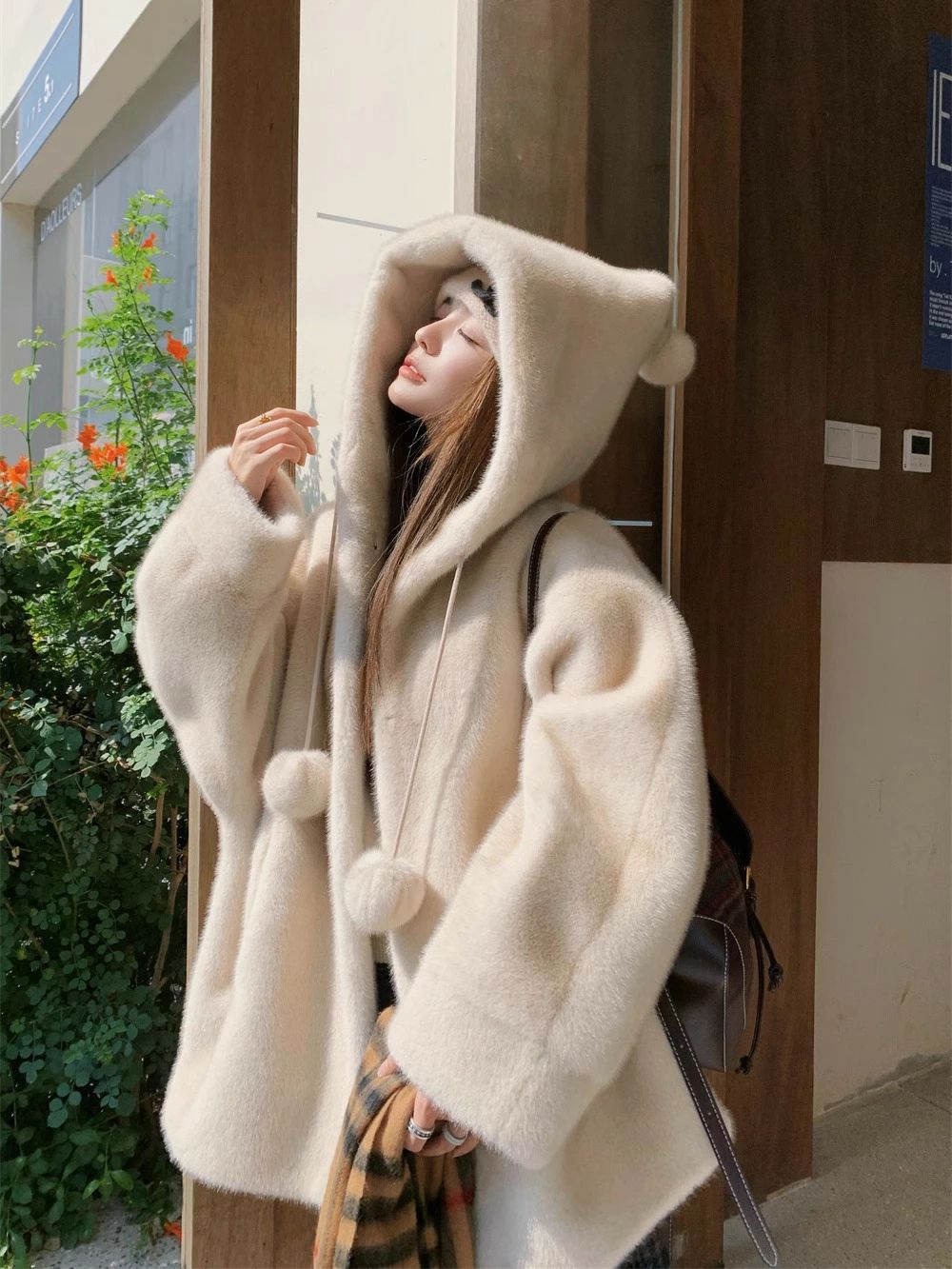 エコファー コート ふわふわ モコモコ コート ボアパーカー 冬 アウトドア 毛皮コート フード付き アウター 防寒