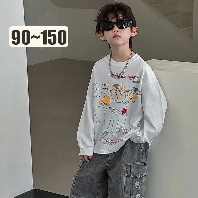 キッズ 子供 ジ ジュニア Tシャツ キッズ 冬 tシャツ長袖 ベビー 秋 春 ティーシャツ スウェット 男の子 キッズ服