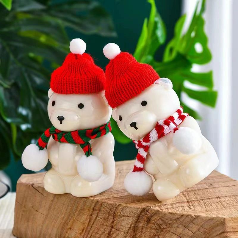 プラコップ 透明カップ プラカップ カップ ボトル クマ ドリンク マフラーと帽子を贈り かわいいボトル 350ml ドリンクボトル