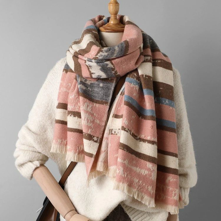 ボーダ 可愛い 厚手 結婚式 防寒 メンズ ひざ掛け プレゼント ギフト アウター レディース ネックウォ..