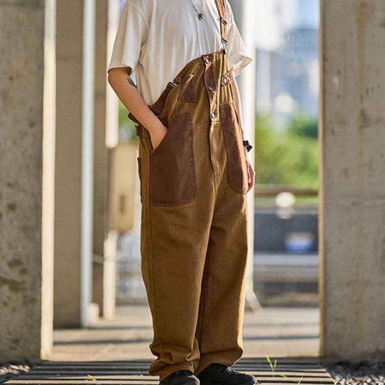 シンプル 大きめ 大きいサイズ オーバーオール 作業着 デニム 無地 ユニセックス ジーンズ レディース かわいい オーバーオール